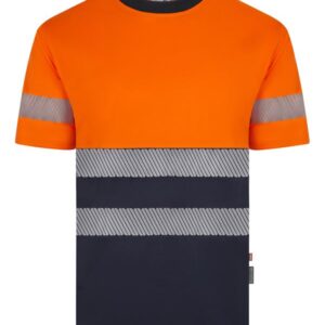 Camiseta poliéster reciclado bicolor manga corta cinta segmentada