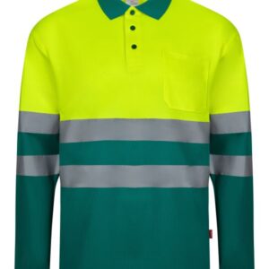 Polo bicolor manga larga